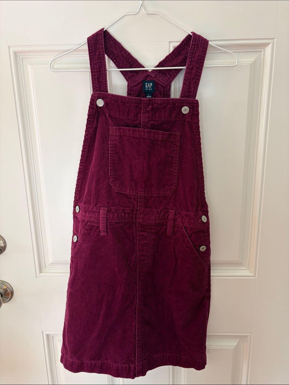 GAP Girls Burgundy Corduroy Pinafore Dress